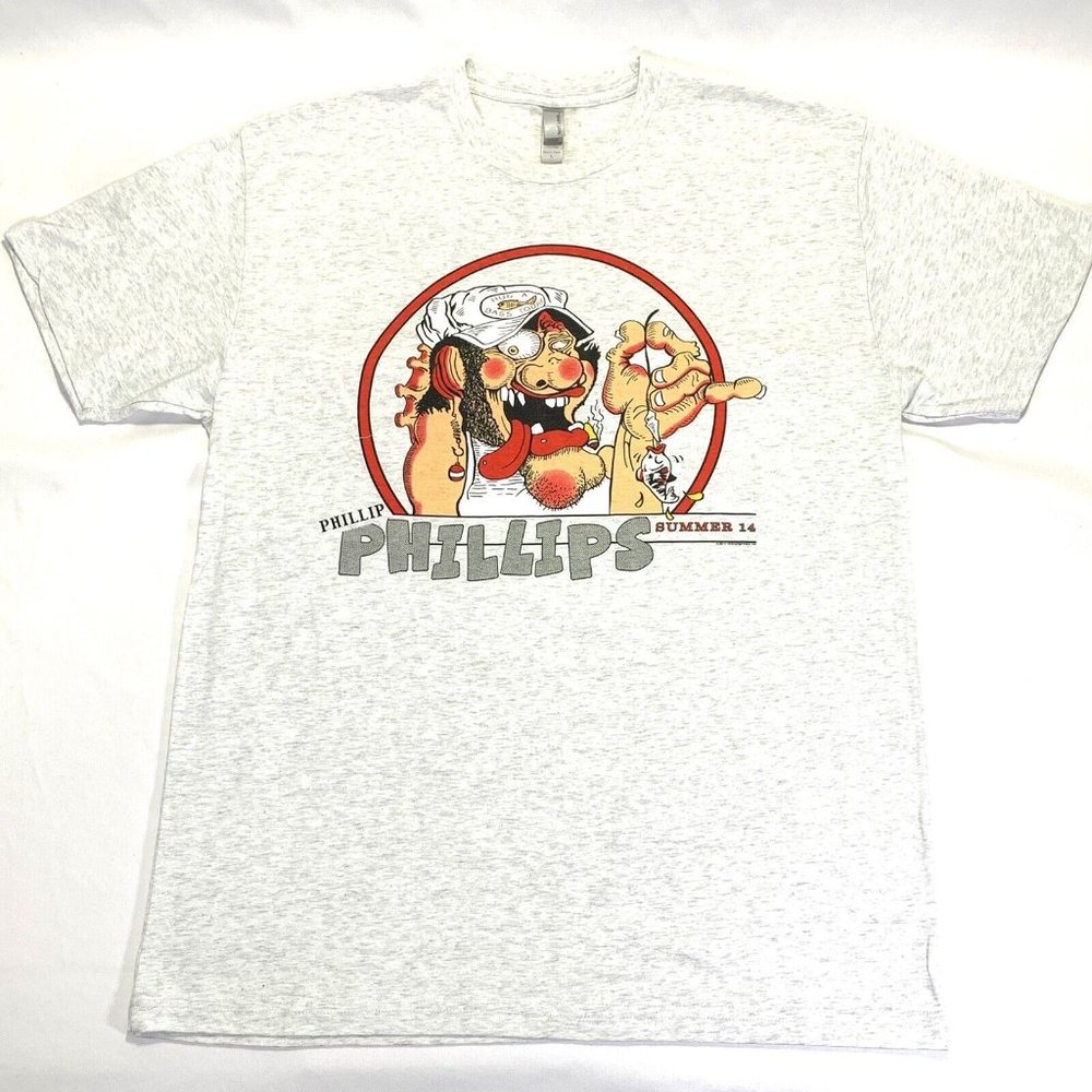 Phillip Phillips 2014 Summer Tour Fisherman L T-Shirt Large Mens American Idol